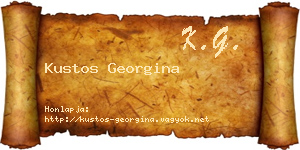 Kustos Georgina névjegykártya